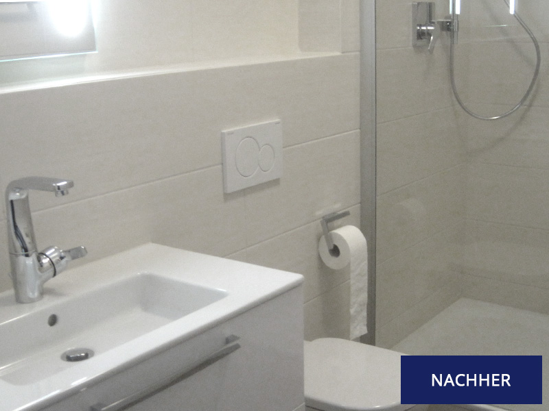 Badezimmer nach der Badsanierung von der ASC GmbH